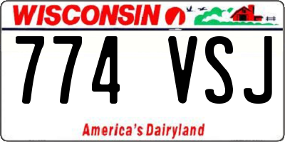 WI license plate 774VSJ