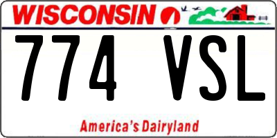 WI license plate 774VSL