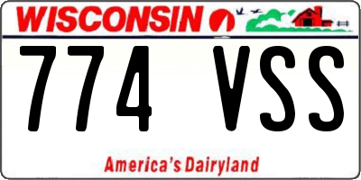 WI license plate 774VSS
