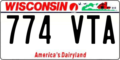 WI license plate 774VTA