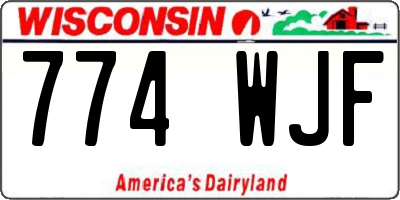 WI license plate 774WJF