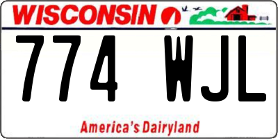 WI license plate 774WJL