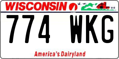 WI license plate 774WKG