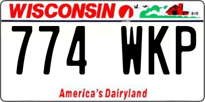 WI license plate 774WKP