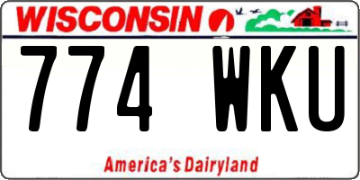 WI license plate 774WKU
