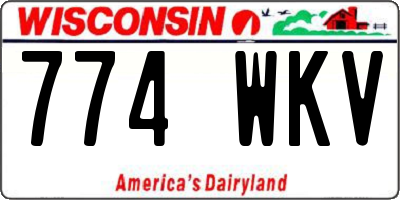 WI license plate 774WKV