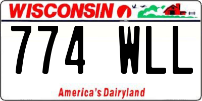 WI license plate 774WLL