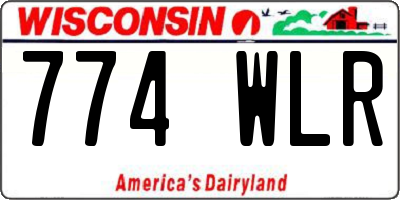 WI license plate 774WLR