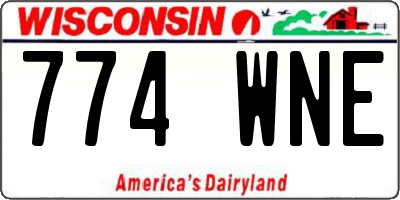 WI license plate 774WNE
