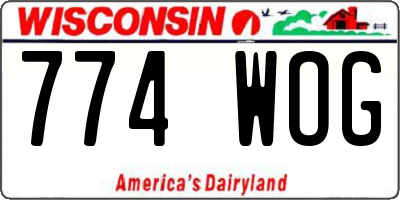 WI license plate 774WOG