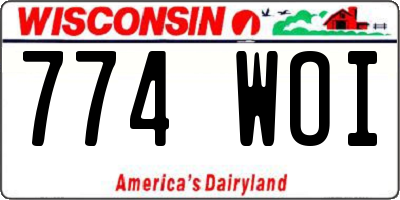 WI license plate 774WOI