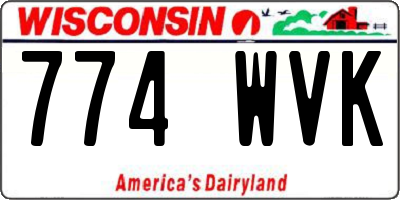 WI license plate 774WVK