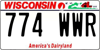 WI license plate 774WWR