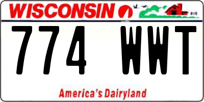 WI license plate 774WWT