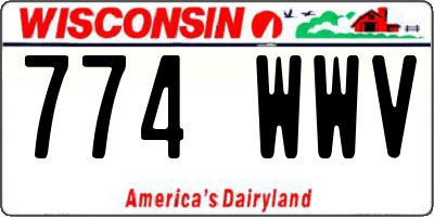 WI license plate 774WWV
