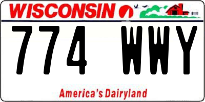 WI license plate 774WWY