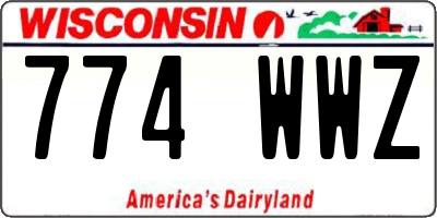 WI license plate 774WWZ