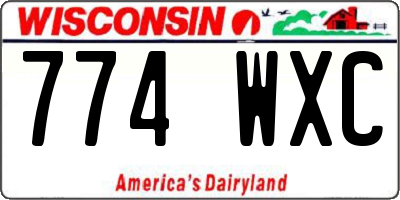 WI license plate 774WXC
