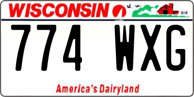 WI license plate 774WXG