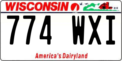 WI license plate 774WXI