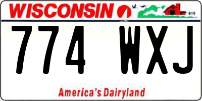 WI license plate 774WXJ