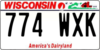 WI license plate 774WXK