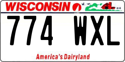 WI license plate 774WXL