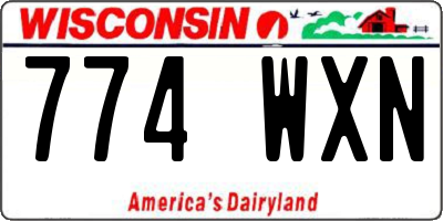 WI license plate 774WXN