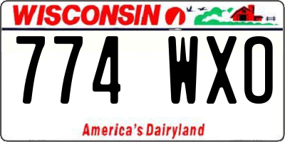 WI license plate 774WXO