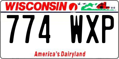 WI license plate 774WXP