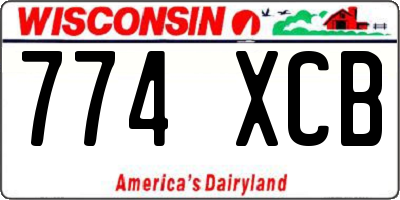 WI license plate 774XCB
