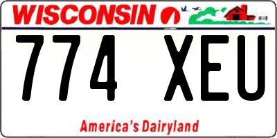 WI license plate 774XEU