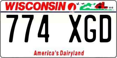 WI license plate 774XGD