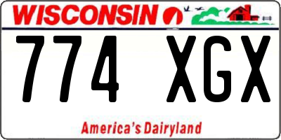 WI license plate 774XGX