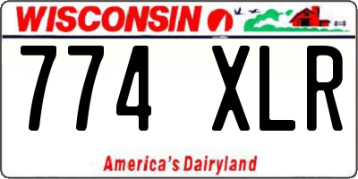 WI license plate 774XLR