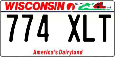 WI license plate 774XLT