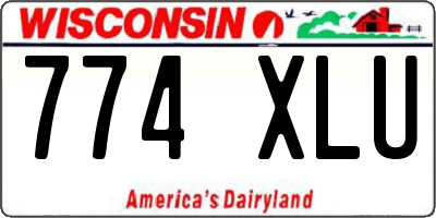 WI license plate 774XLU