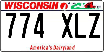 WI license plate 774XLZ