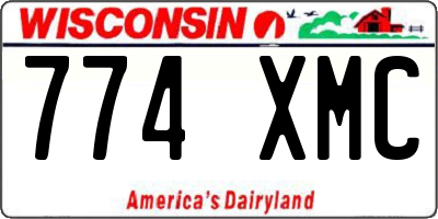 WI license plate 774XMC