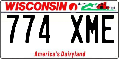 WI license plate 774XME