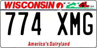 WI license plate 774XMG