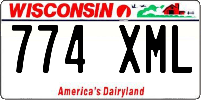 WI license plate 774XML