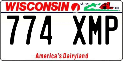 WI license plate 774XMP