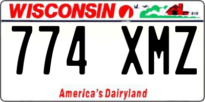 WI license plate 774XMZ