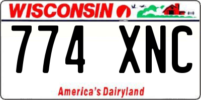 WI license plate 774XNC