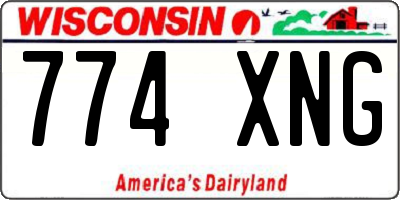 WI license plate 774XNG
