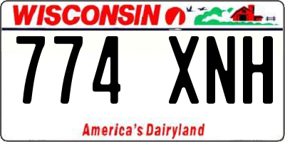 WI license plate 774XNH