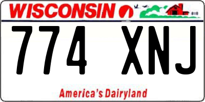 WI license plate 774XNJ