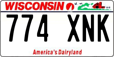 WI license plate 774XNK