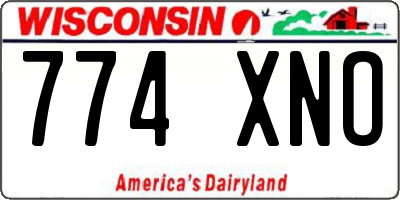 WI license plate 774XNO